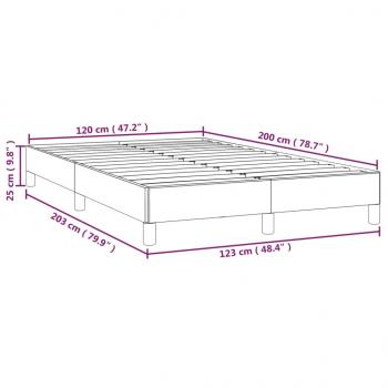 Bettgestell Cappuccino-Braun 120x200 cm Kunstleder