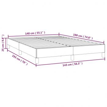 Bettgestell Schwarz 140x190 cm Kunstleder