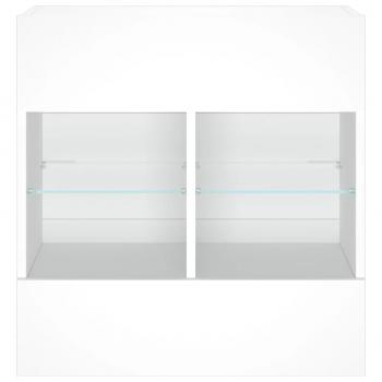 TV-Wandschrank mit LED-Leuchten Weiß 58,5x30x60,5 cm