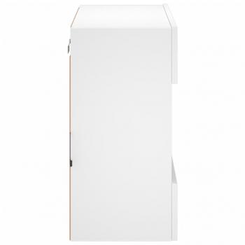 TV-Wandschrank mit LED-Leuchten Weiß 58,5x30x60,5 cm