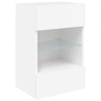 TV-Wandschrank mit LED-Leuchten Weiß 40x30x60,5 cm