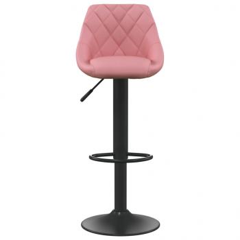 Barhocker 2 Stk. Rosa Samt