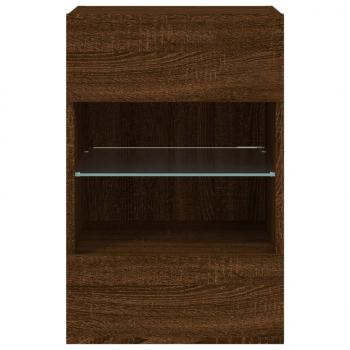 TV-Wandschrank mit LED-Leuchten Braun Eichen-Optik 40x30x60,5cm