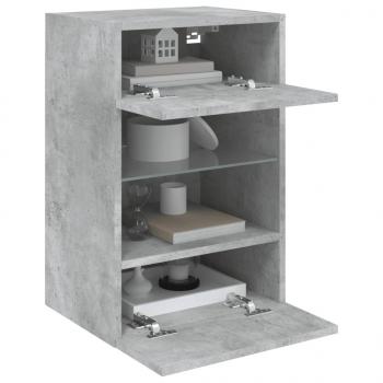 TV-Wandschrank mit LED-Leuchten Betongrau 40x30x60,5 cm