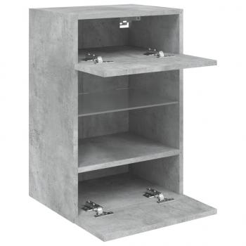 TV-Wandschrank mit LED-Leuchten Betongrau 40x30x60,5 cm