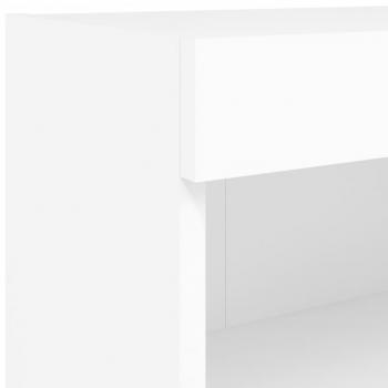 TV-Wandschrank mit LED-Leuchten Weiß 60x30x40 cm