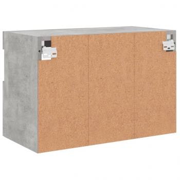 TV-Wandschrank mit LED-Leuchten Betongrau 60x30x40 cm