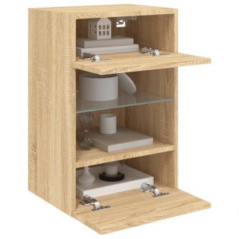 TV-Wandschrank mit LED-Leuchten Sonoma-Eiche 40x30x60,5 cm