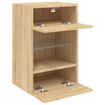 TV-Wandschrank mit LED-Leuchten Sonoma-Eiche 40x30x60,5 cm