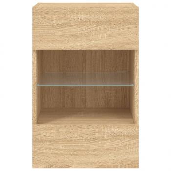 TV-Wandschrank mit LED-Leuchten Sonoma-Eiche 40x30x60,5 cm