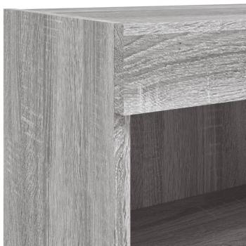 TV-Wandschrank mit LED-Leuchten Grau Sonoma 60x30x40 cm