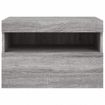 TV-Wandschrank mit LED-Leuchten Grau Sonoma 60x30x40 cm