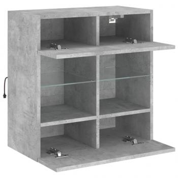 TV-Wandschrank mit LED-Leuchten Betongrau 58,5x30x60,5 cm