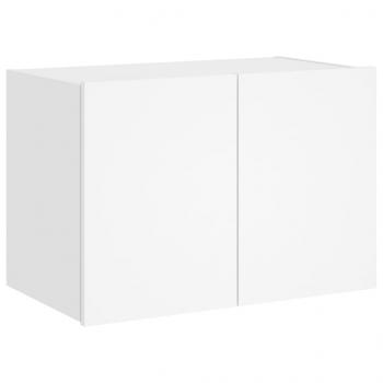 TV-Wandschrank mit LED-Leuchten Weiß 60x35x41 cm