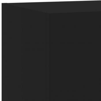 TV-Wandschrank mit LED-Leuchten Schwarz 60x35x31 cm