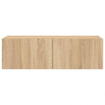 TV-Wandschrank mit LED-Leuchten Sonoma-Eiche 100x35x31 cm