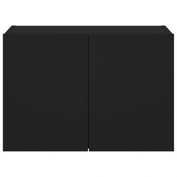 TV-Wandschrank mit LED-Leuchten Schwarz 60x35x41 cm