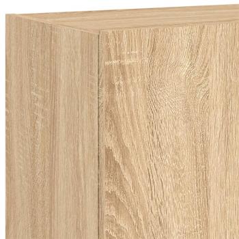 TV-Wandschrank mit LED-Leuchten Sonoma-Eiche 60x35x41 cm