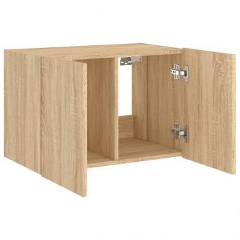 TV-Wandschrank mit LED-Leuchten Sonoma-Eiche 60x35x41 cm