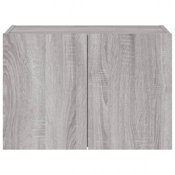 TV-Wandschrank mit LED-Leuchten Grau Sonoma 60x35x41 cm