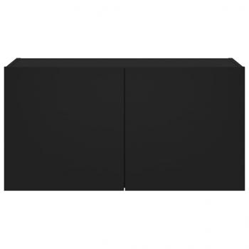 TV-Wandschrank mit LED-Leuchten Schwarz 80x35x41 cm