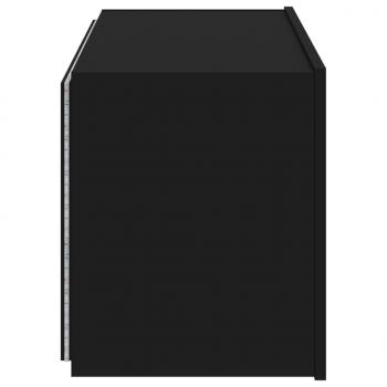 TV-Wandschrank mit LED-Leuchten Schwarz 80x35x41 cm