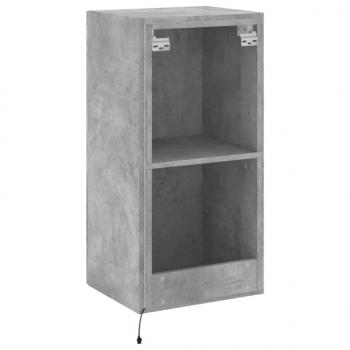 TV-Wandschrank mit LED-Leuchten Betongrau 40,5x35x80 cm