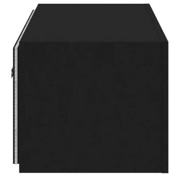 TV-Wandschrank mit LED-Leuchten Schwarz 100x35x31 cm