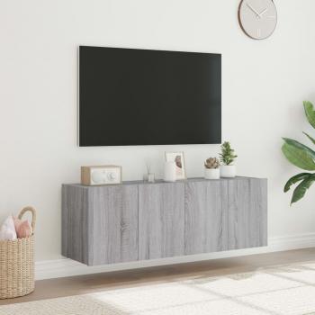 TV-Wandschränke mit LED-Leuchten 2 Stk. Grau Sonoma 60x35x41 cm