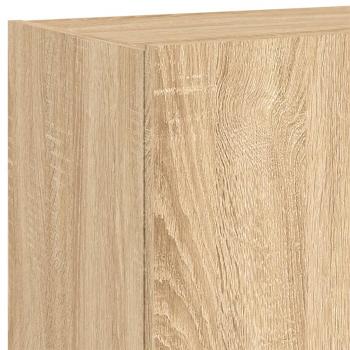 TV-Wandschrank mit LED-Leuchten Sonoma-Eiche 80x35x41 cm