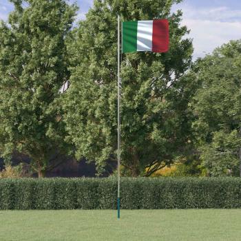 ARDEBO.de - Flagge Italiens mit Mast 6,23 m Aluminium