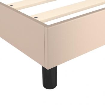 Boxspringbett mit Matratze Cappuccino-Braun 80x200cm Kunstleder