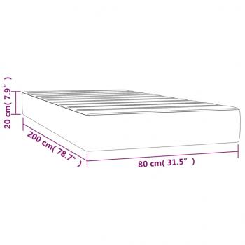 Taschenfederkernmatratze Creme 80x200x20 cm Stoff