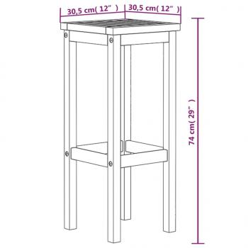 Barhocker 4 Stk. Massivholz Akazie