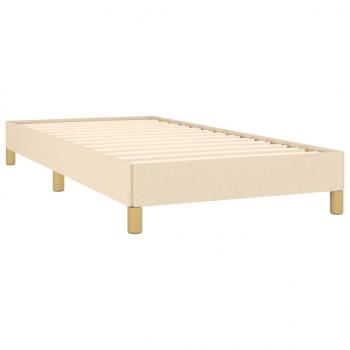 Boxspringbett mit Matratze Creme 80x200 cm Stoff