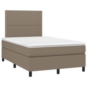 Boxspringbett mit Matratze Taupe 120x200 cm Stoff