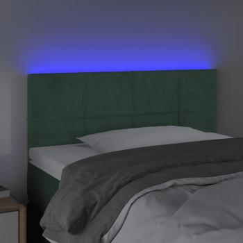 LED Kopfteil Dunkelgrün 80x5x78/88 cm Samt