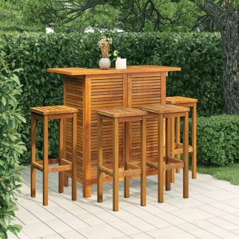 ARDEBO.de - 5-tlg. Gartenbar-Set Massivholz Akazie