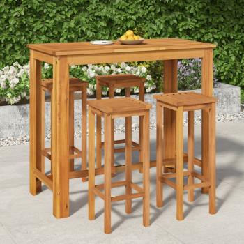 ARDEBO.de - 5-tlg. Gartenbar-Set Massivholz Akazie