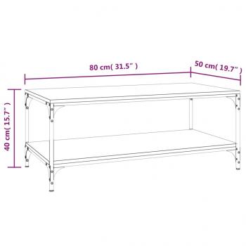 Couchtisch Schwarz 80x50x40 cm Holzwerkstoff