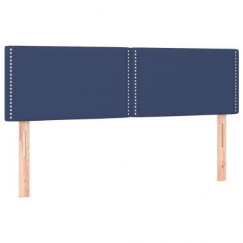 Kopfteile 2 Stk. Blau 72x5x78/88 cm Stoff