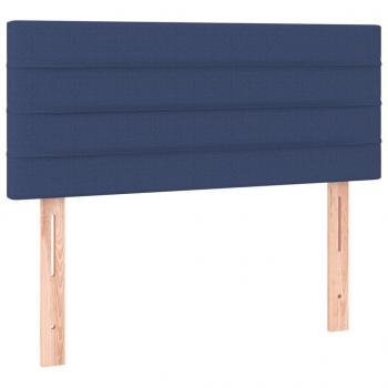 Boxspringbett mit Matratze Blau 90x190 cm Stoff