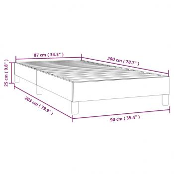 Bettgestell Schwarz 90x200 cm Kunstleder