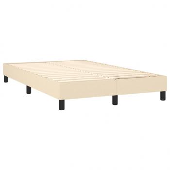 Boxspringbett mit Matratze & LED Creme 120x200 cm Stoff