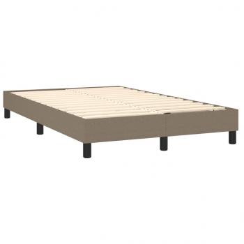 Boxspringbett mit Matratze & LED Taupe 120x200 cm Stoff