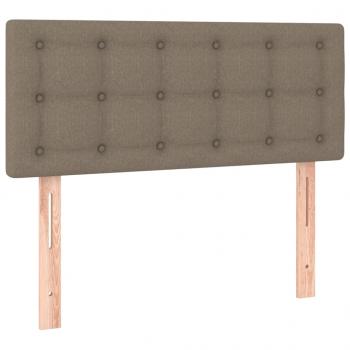 Boxspringbett mit Matratze & LED Taupe 120x200 cm Stoff