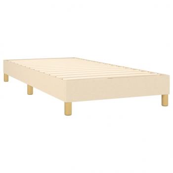 Boxspringbett mit Matratze & LED Creme 100x200 cm Stoff