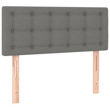 Boxspringbett mit Matratze & LED Dunkelgrau 90x190 cm Stoff