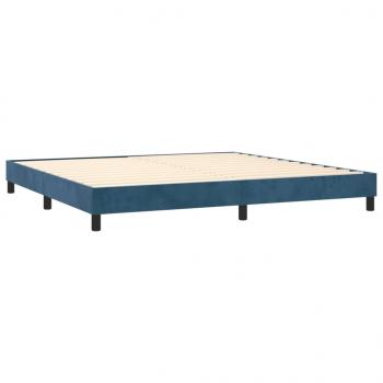 Boxspringbett mit Matratze & LED Dunkelblau 200x200 cm Samt