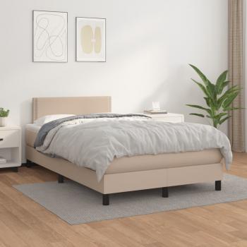 ARDEBO.de - Boxspringbett Matratze Cappuccino-Braun 120x200cm Kunstleder